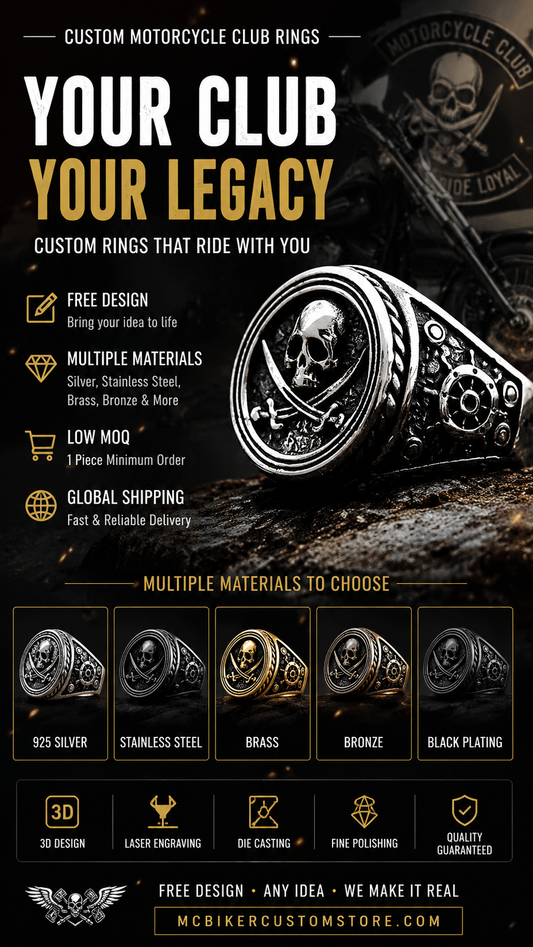 How to Choose the Right Material for Custom Motorcycle Club Rings