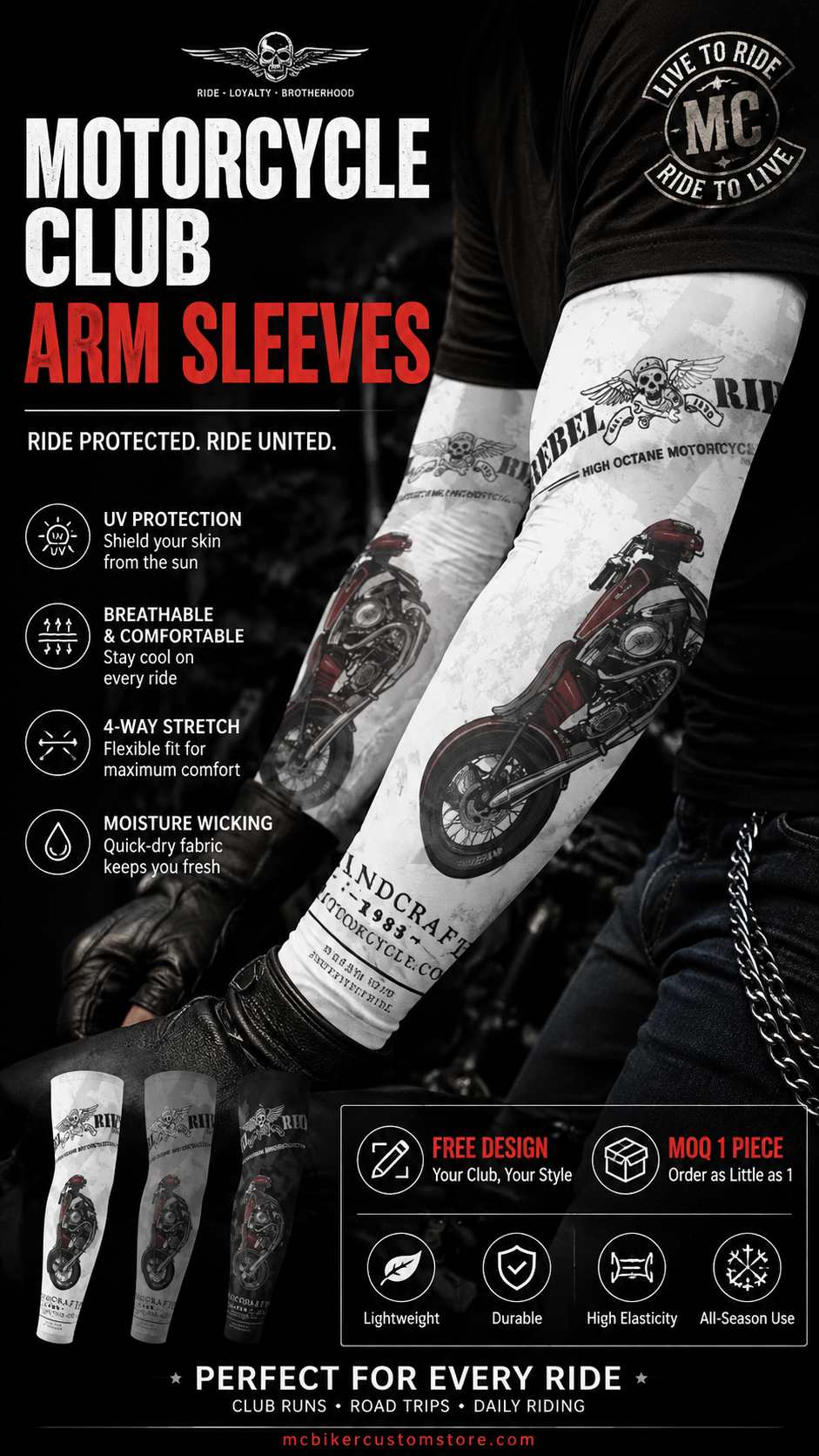 How Much Do Custom Motorcycle Club Arm Sleeves Cost?